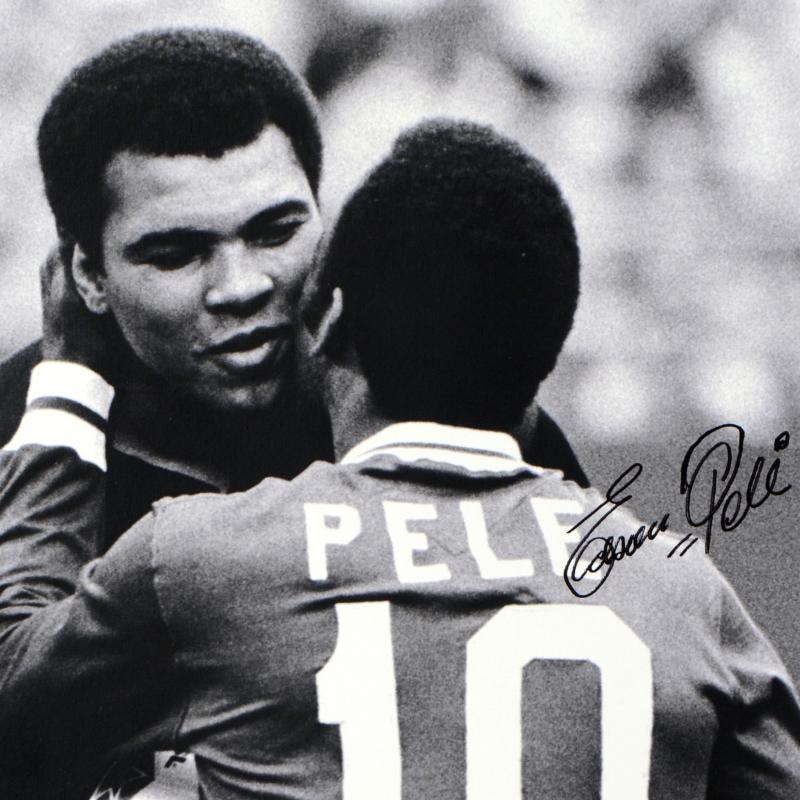 Pele & Ali Hug by Pele