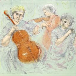 Trio by Hibel (1917-2014)
