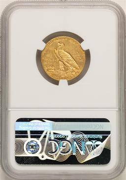 1+C4559:C4605916-S $5 Indian Head Half Eagle Gold Coin NGC AU58