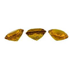 10.98 ctw.Natural Round Cut Citrine Quartz Parcel of Two
