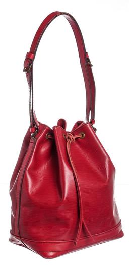Louis Vuitton Red Epi Leather Noe GM Drawstring Shoulder Bag