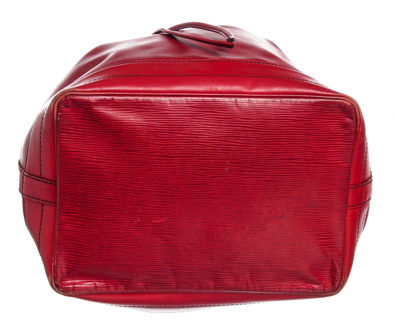 Louis Vuitton Red Epi Leather Noe GM Drawstring Shoulder Bag