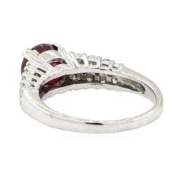 2.61 ctw Ruby and Diamond Ring - 14KT White Gold
