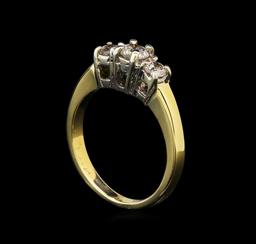 14KT Two-Tone Gold 0.42 ctw Diamond Ring