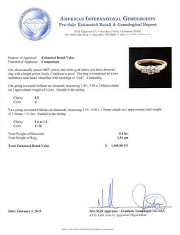 14KT Two-Tone Gold 0.42 ctw Diamond Ring