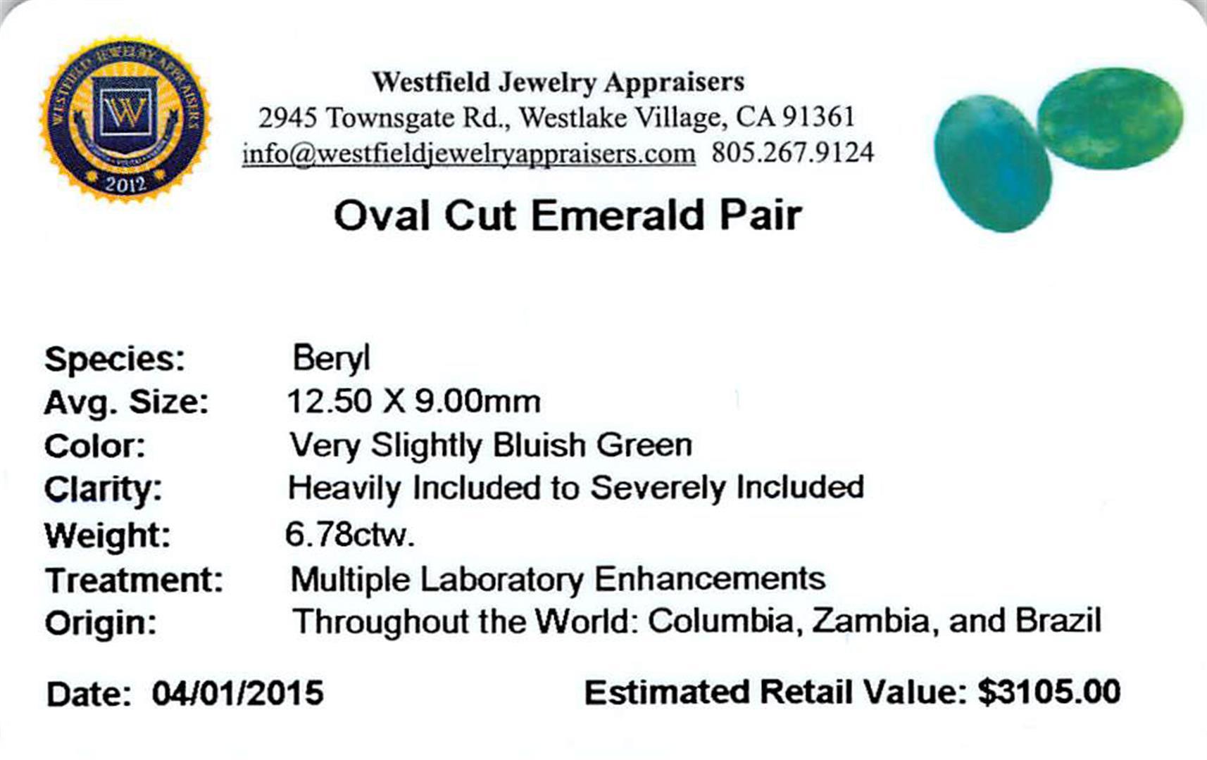 6.78 ctw Oval Mixed Emerald Parcel