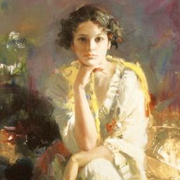 Yellow Shawl by Pino (1939-2010)