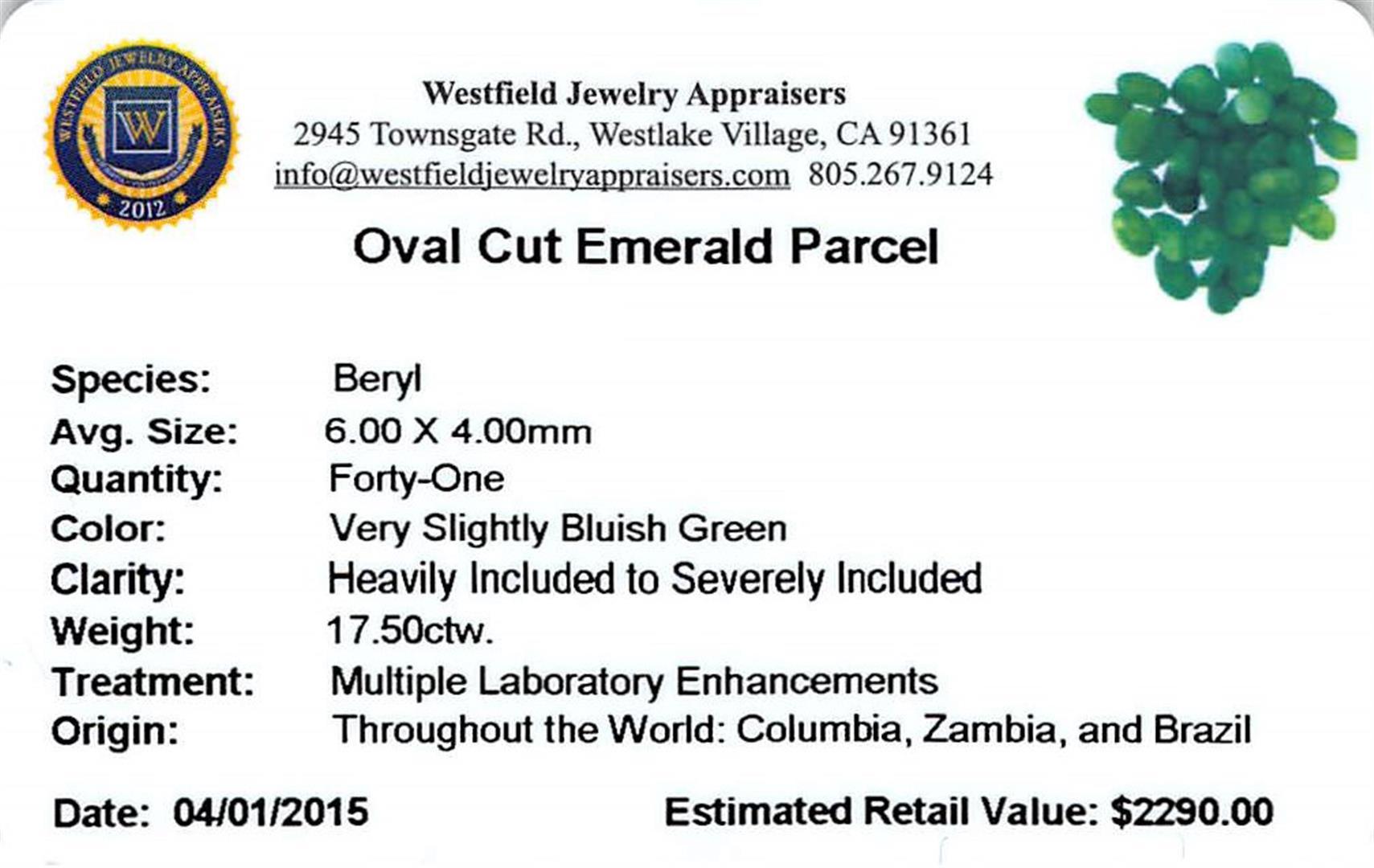 17.5 ctw Fancy Mixed Emerald Parcel