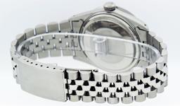 Rolex Mens Stainless Steel Red String Diamond 36MM Datejust Wristwatch