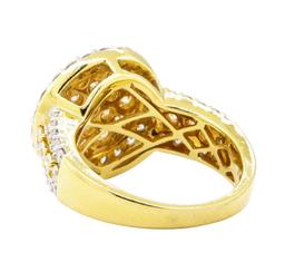 2.26 ctw Diamond Ring - 18KT Yellow With Rhodium Plating Gold