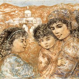 Zalina with Aries and Ande by Hibel (1917-2014)