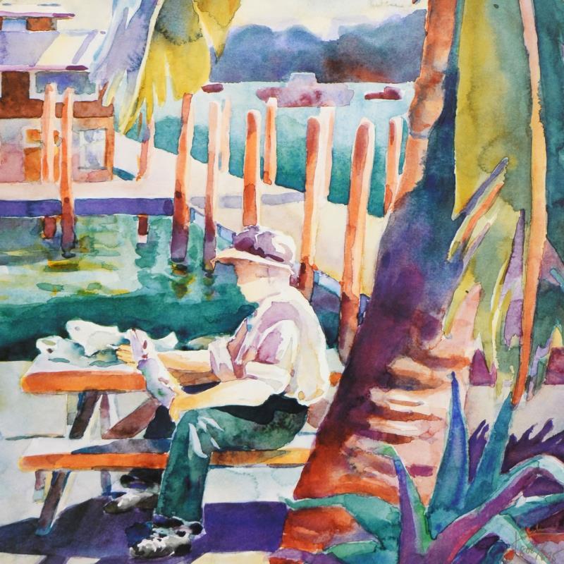 Sissi Janku, "Dockside Catch" Limited Edition Lithograph, Numbered and Hand Sign