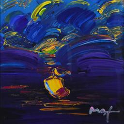 Peter Max, "Summer Storm" Framed One-Of-A-Kind Acrylic Mixed Media (34" x 45.5")