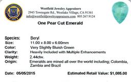 2.44 ctw Pear Emerald Parcel