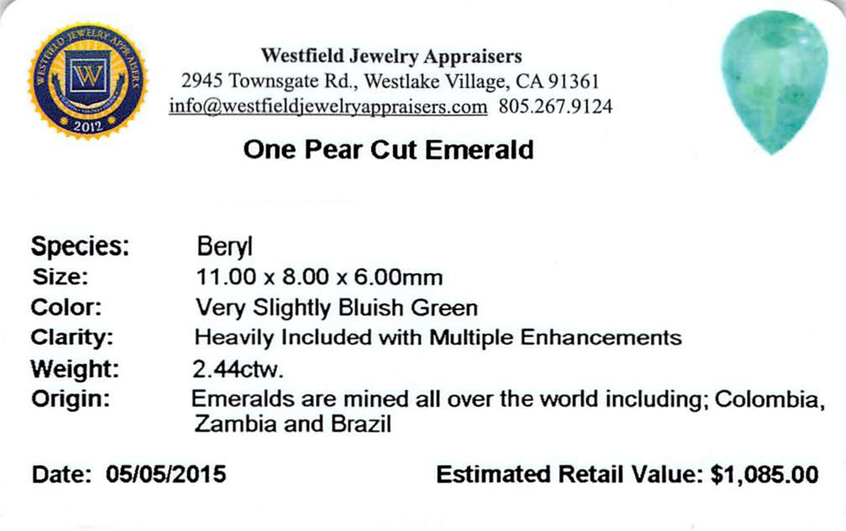 2.44 ctw Pear Emerald Parcel