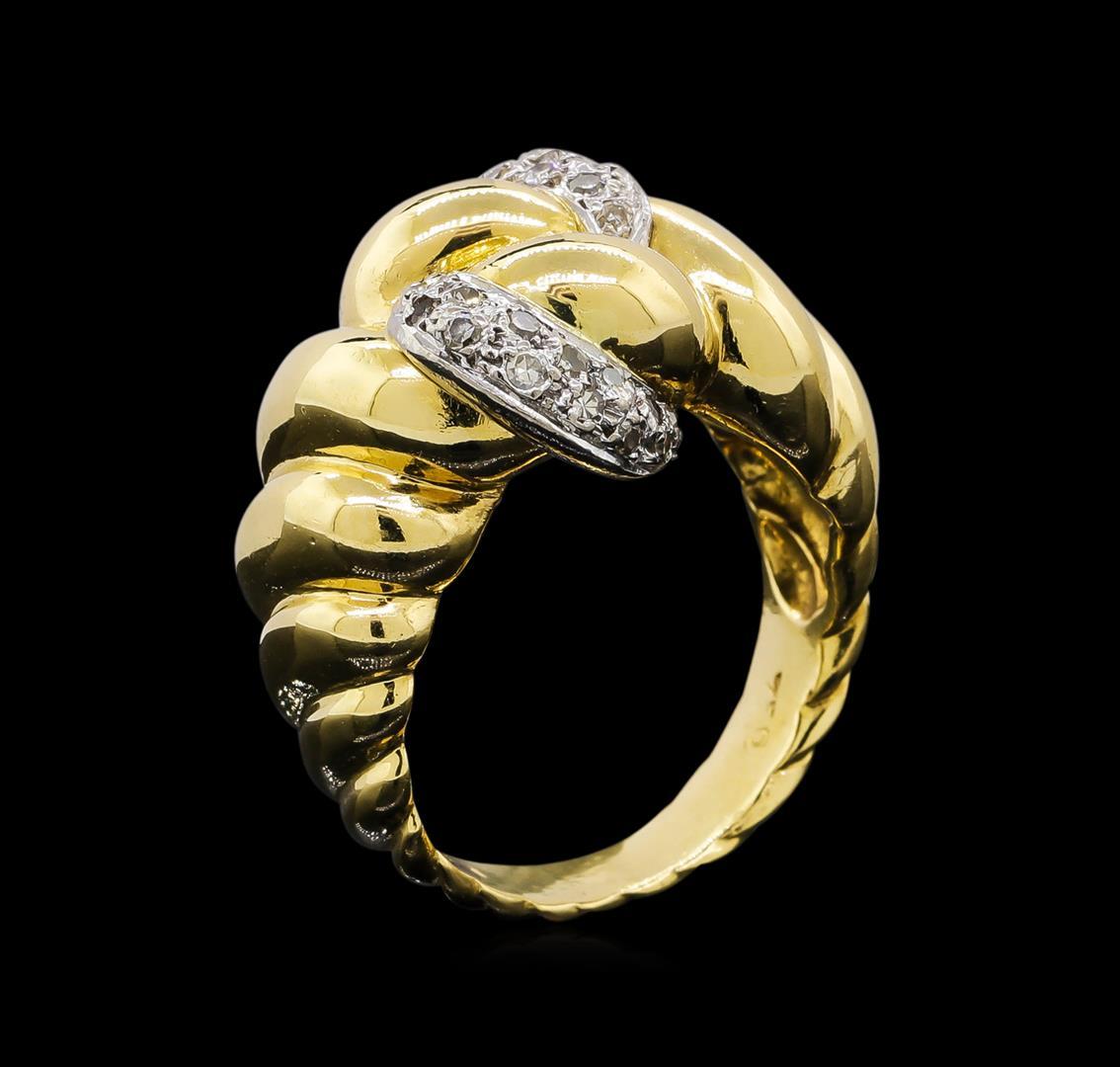18KT Two-Tone Gold 0.43 ctw Diamond Ring