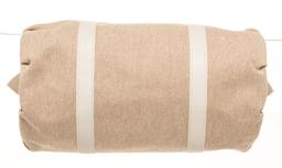 Hermes Beige Canvas Sac Polochon M Shoulder Bag