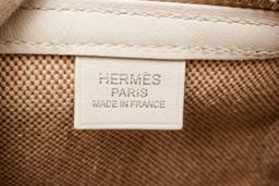 Hermes Beige Canvas Sac Polochon M Shoulder Bag