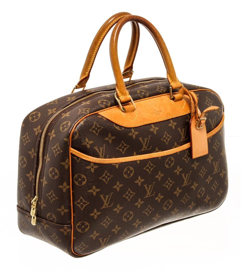 Louis Vuitton Brown Deauville Top Handle Bag