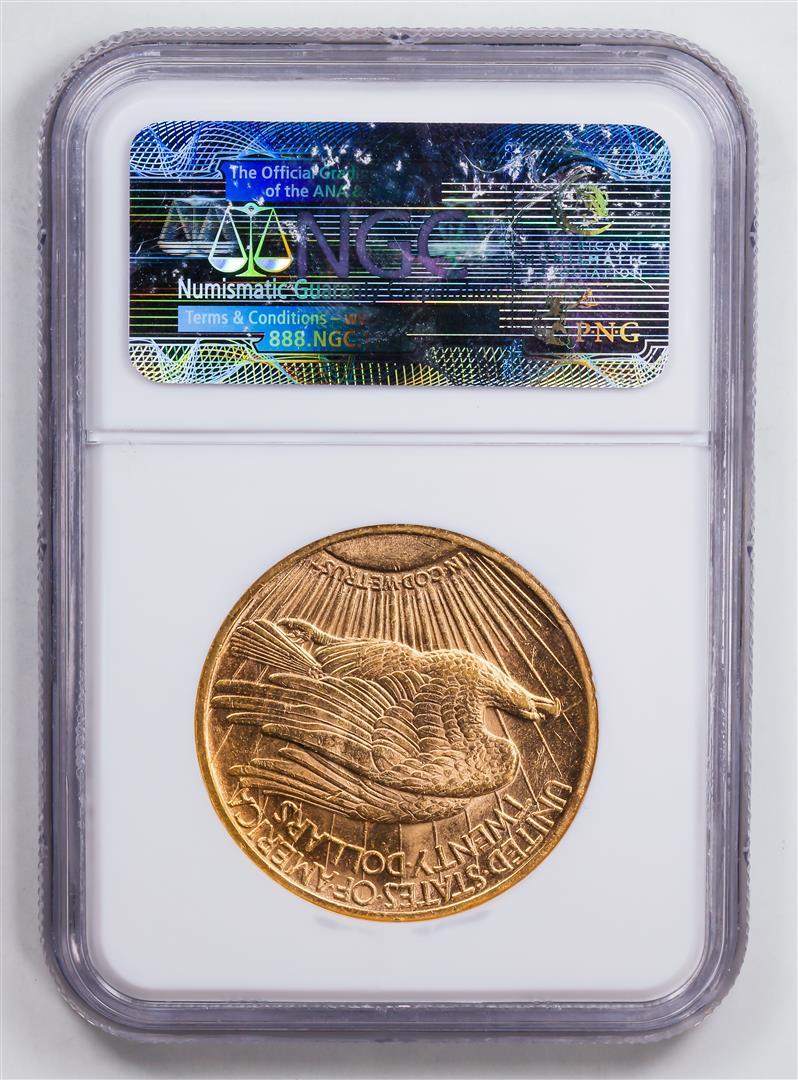 1923 $20 Double Eagle Gold Coin NGC MS63