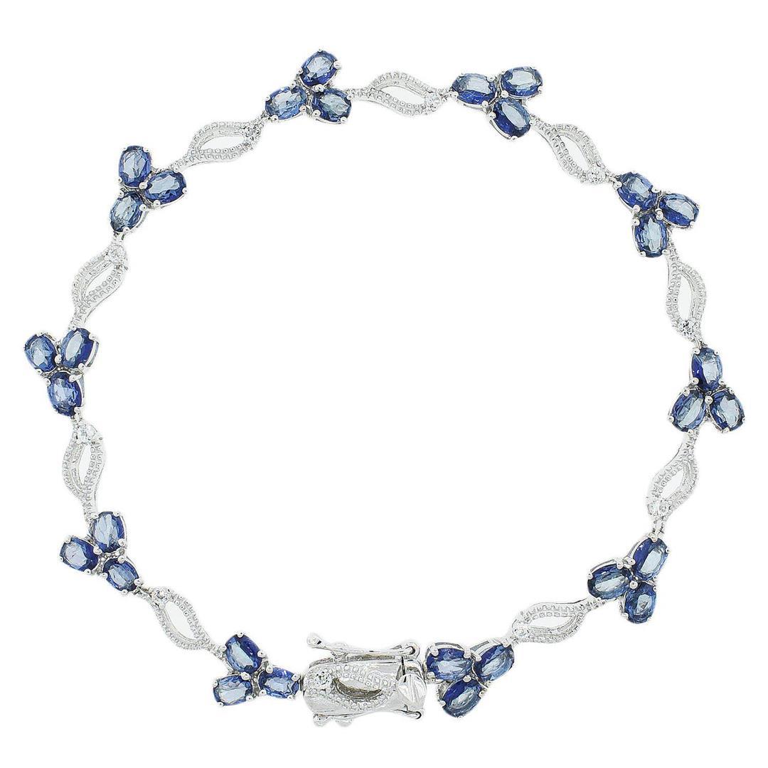 4.30 ctw Tanzanite and 0.23 ctw Topaz Bracelet