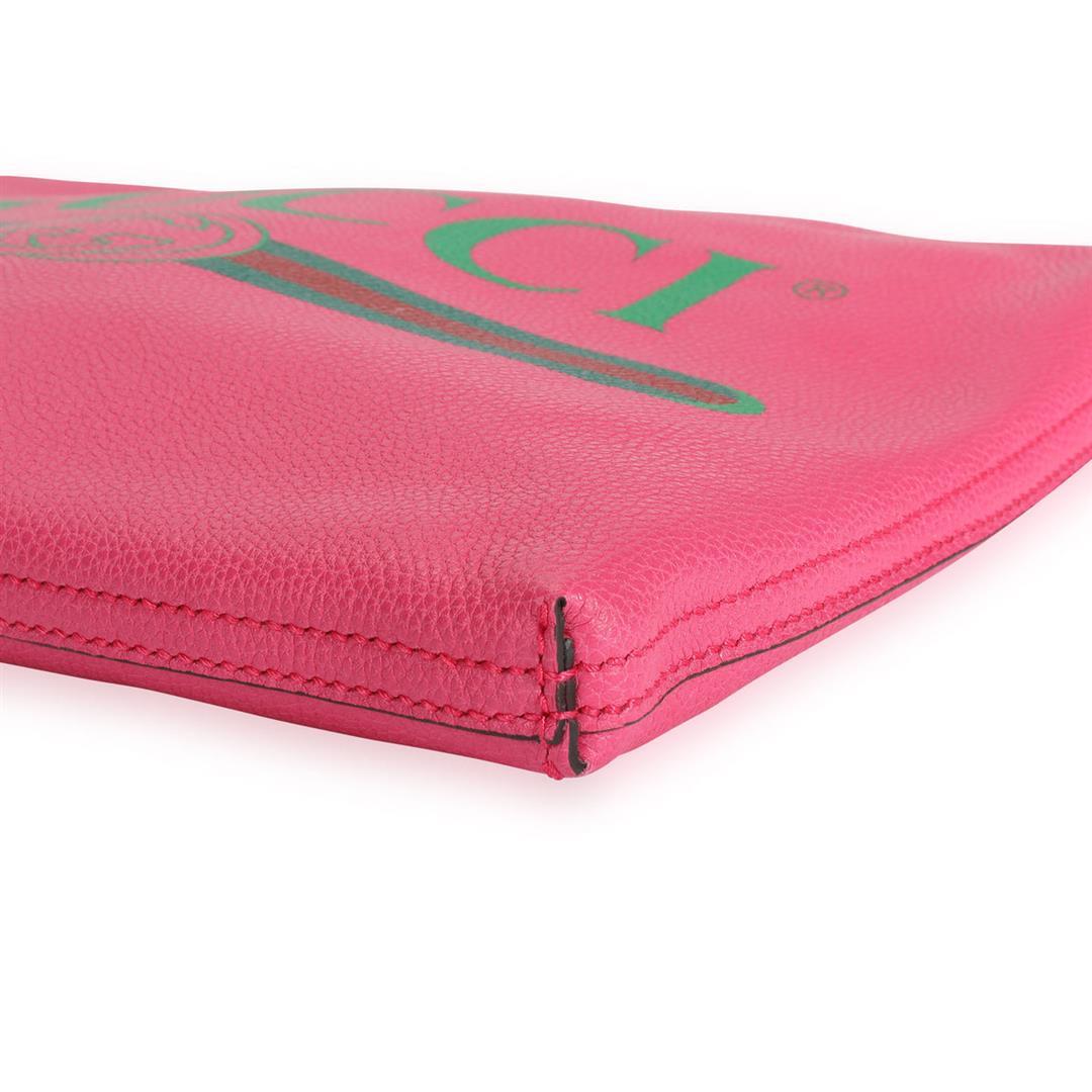 Gucci Hot Pink Leather Portfolio Clutch