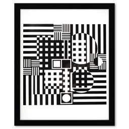 Torke-UY et Jerusa de la serie Croises (Diptych) by Vasarely (1908-1997)