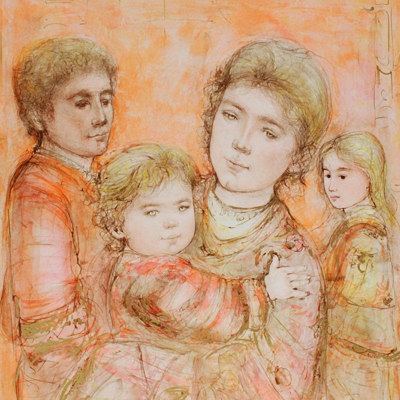 Portrait of a Family by Hibel (1917-2014)