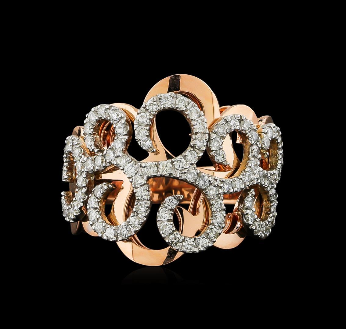 14KT Rose Gold 0.62 ctw Diamond Ring