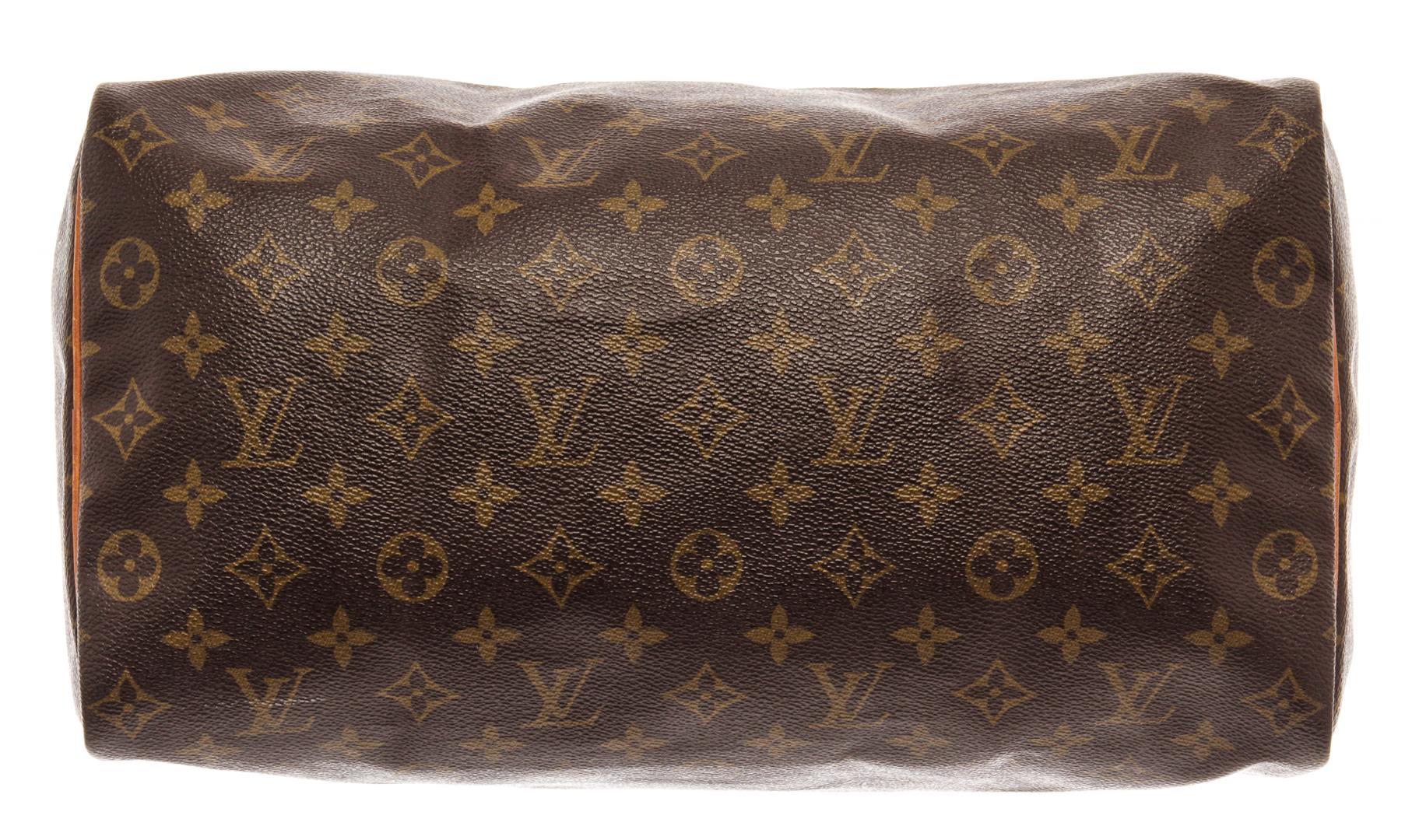 Louis Vuitton Brown Monogram Canvas Speedy 35 Satchel Bag