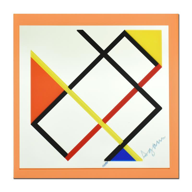 Homage to Mondrian (Orange Border) by Agam, Yaacov