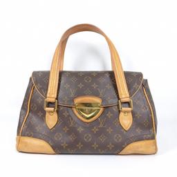 Louis Vuitton Brown Monogram Canvas Leather Beverly GM Shoulder Bag