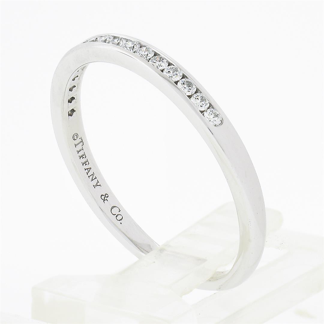 Classic Tiffany & Co. Platinum 0.26 ctw Channel Round Diamond Wedding Band Ring