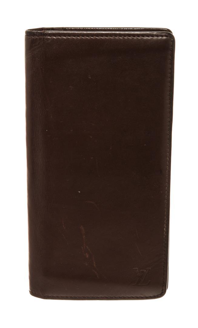 Louis Vuitton Brown Leather Brazza Wallet