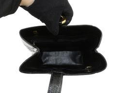 Chanel Black Patent Leather CC Shoulder Bucket Bag