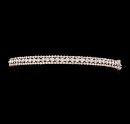 1.68 ctw Diamond Bangle Bracelet - 14KT Rose Gold