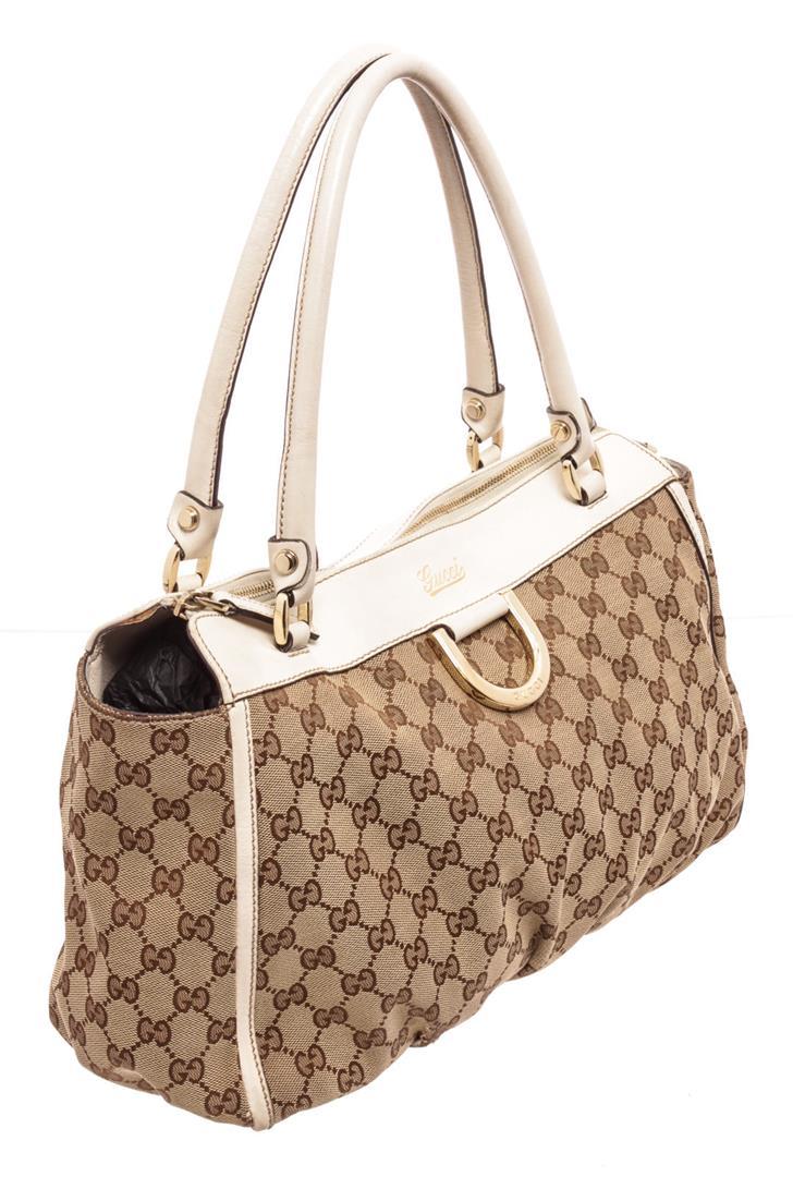 Gucci Brown Canvas D Tote Bag