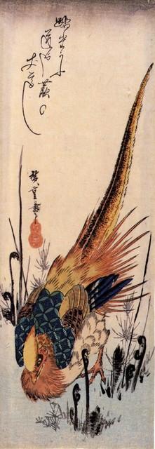 Hiroshige Pheasant and Fern