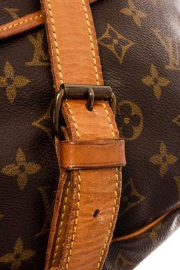 Louis Vuitton Brown Monogram Leather Saumur 43cm Shoulder Bag