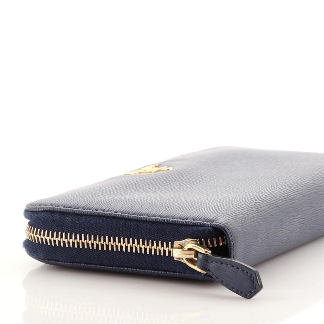 Prada Zip Around Wallet Vitello Move Long