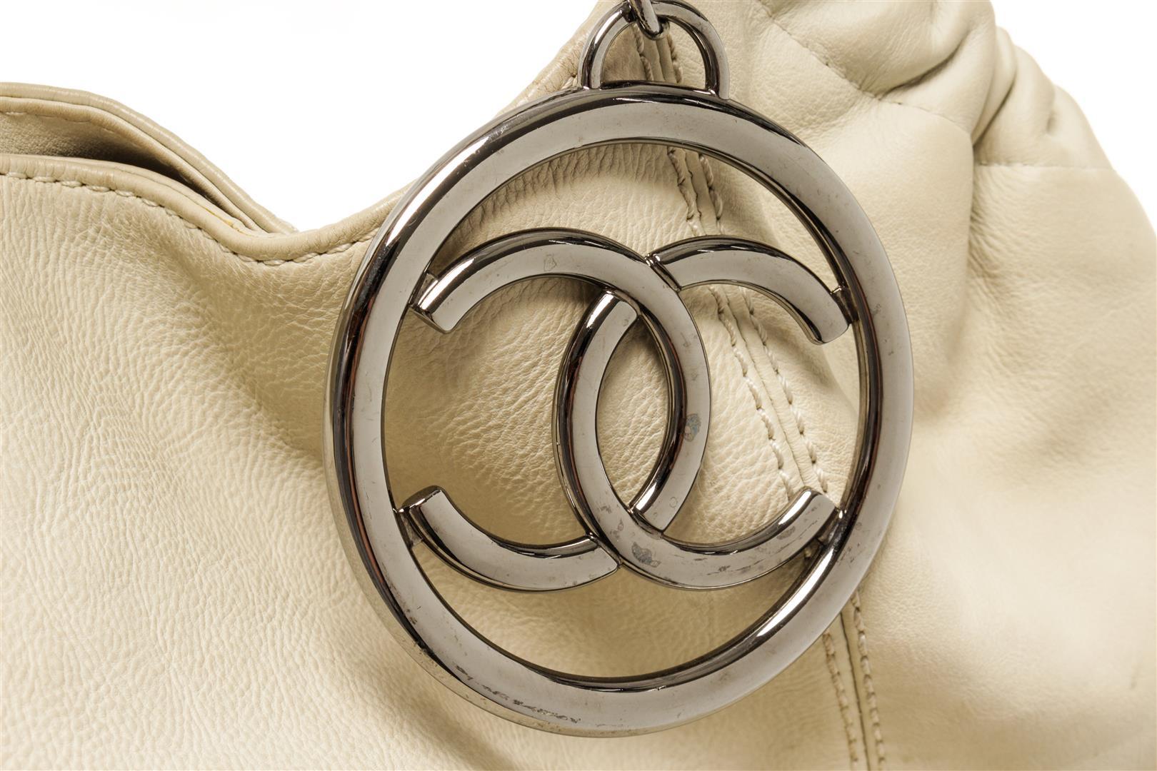 Chanel Beige Leather Coco Cabas Tote Bag