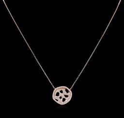 0.77 ctw Diamond Necklace - 14KT Rose Gold