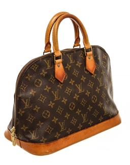 Louis Vuitton Brown Monogram Canvas Alma PM Satchel Bag