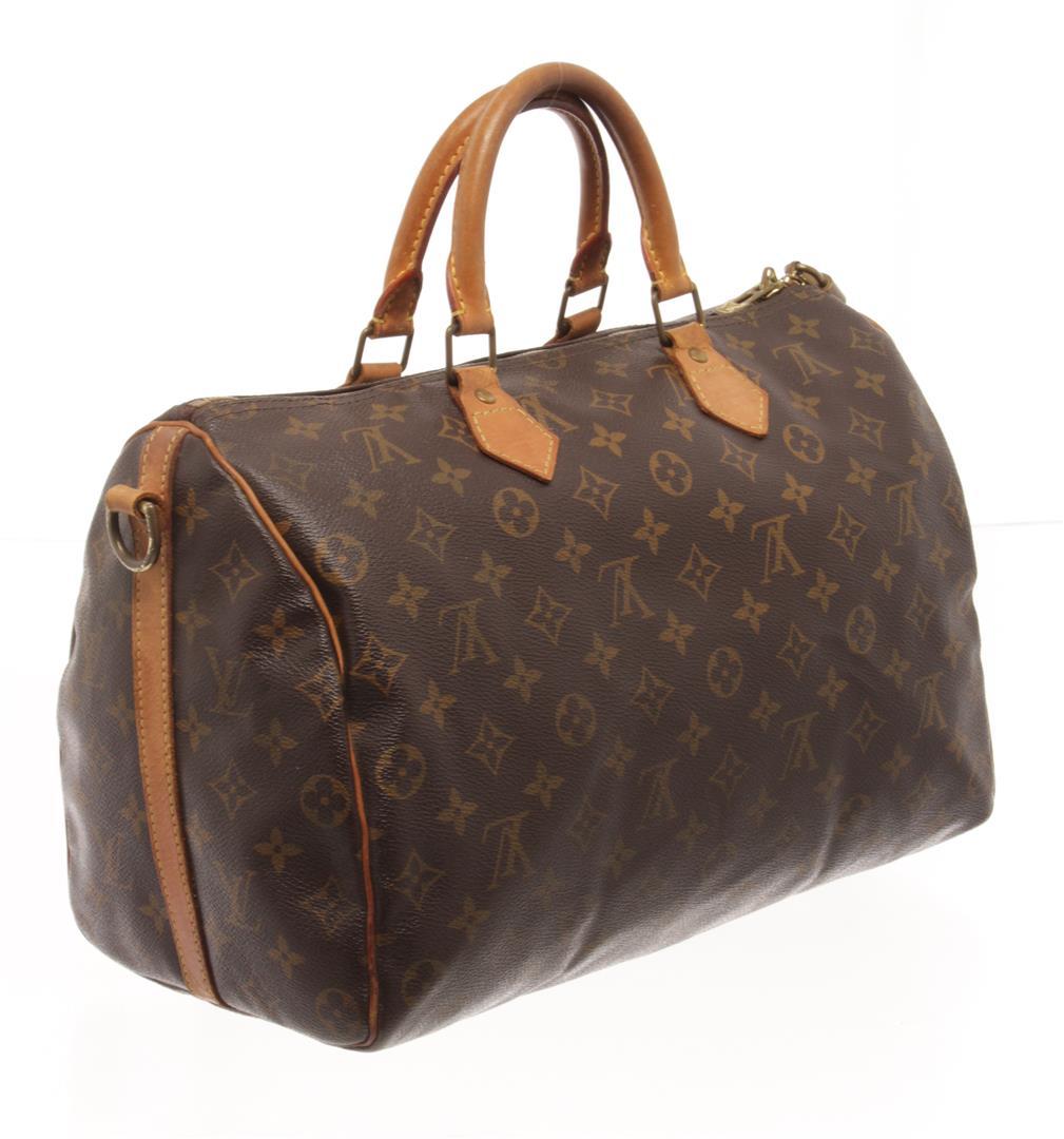 Louis Vuitton Brown Monogram Speedy 35 Bandouliere