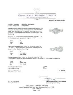 1.00 ctw Diamond Ring - 14KT White Gold