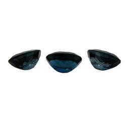 70.44 ctw. Natural Oval Cut London Blue Topaz Parcel of Three