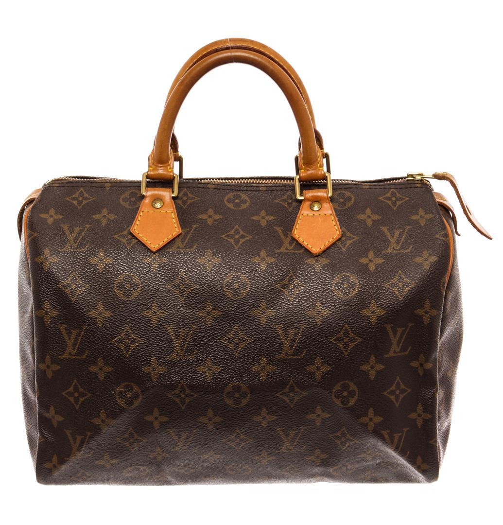 Louis Vuitton Brown Monogram Canvas Speedy 30 Satchel Bag