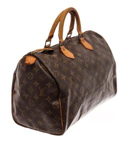 Louis Vuitton Brown Monogram Canvas Speedy 35 Satchel Bag