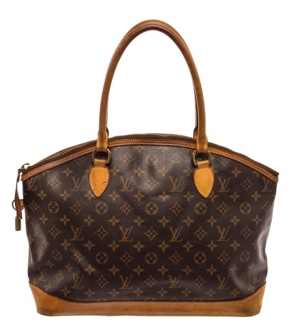 Louis Vuitton Brown Monogram Leather Lockit Horizontal Tote Bag