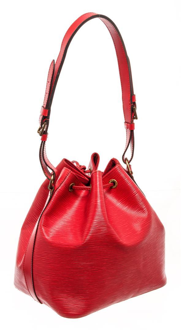 Louis Vuitton Red Epi Leather Petit Noe Bucket Bag